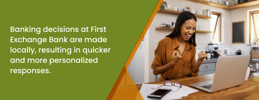 Woman using computer doing finances