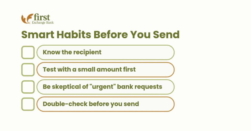 habits before you send zelle